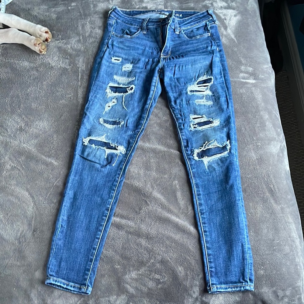 American Eagle Jegging Short - medium wash